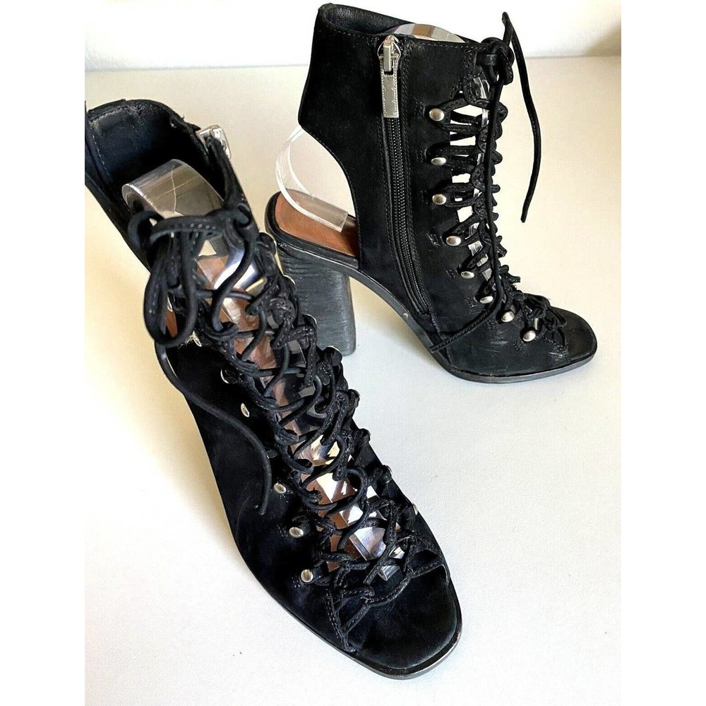 Mercer Edit Str8up Block Heel Sandal Bootie Black… - image 5